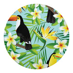 Aloha Keel-Billed Toucan Print Round Blanket