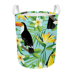 Aloha Keel-Billed Toucan Print Round Laundry Basket