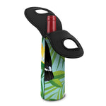 Aloha Keel-Billed Toucan Print Single Neoprene Wine Tote