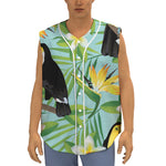 Aloha Keel-Billed Toucan Print Sleeveless Baseball Jersey