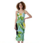 Aloha Keel-Billed Toucan Print Slim Fit Midi Cami Dress