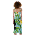 Aloha Keel-Billed Toucan Print Slim Fit Midi Cami Dress