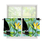 Aloha Keel-Billed Toucan Print Tier Curtains