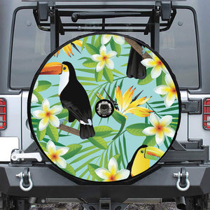 Aloha Keel-Billed Toucan Print Tire Cover With Camera Hole