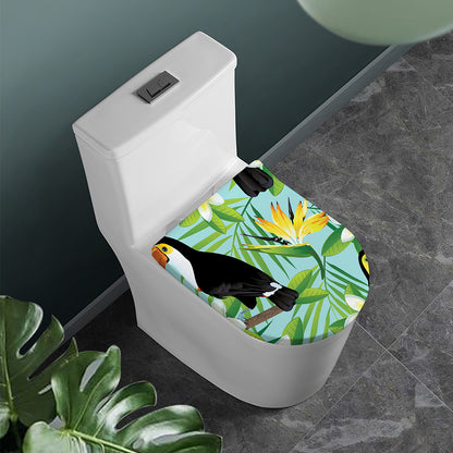 Aloha Keel-Billed Toucan Print Toilet Lid Cover