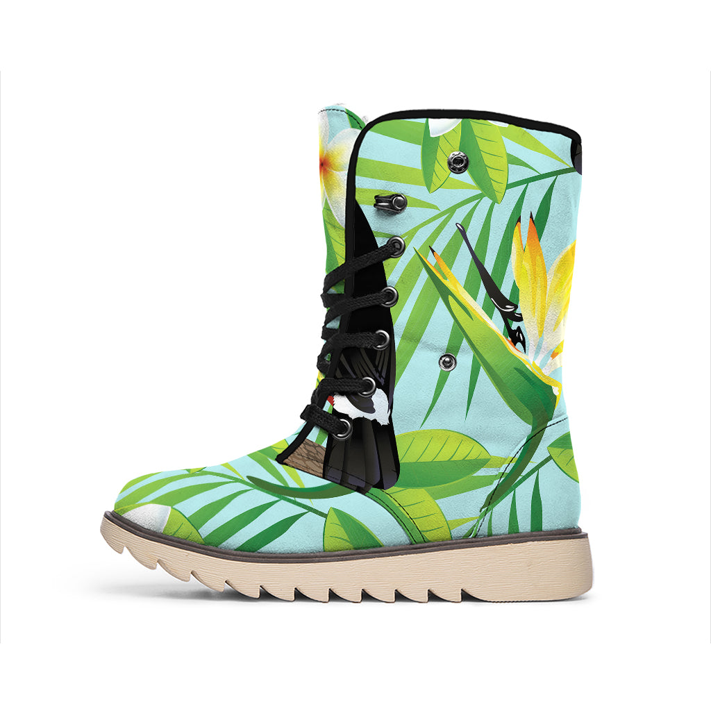 Aloha Keel-Billed Toucan Print Winter Boots