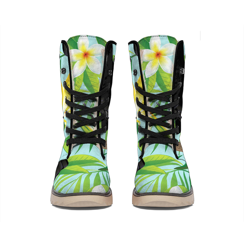 Aloha Keel-Billed Toucan Print Winter Boots