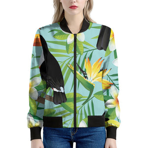 Aloha Keel-Billed Toucan Print Women's Bomber Jacket