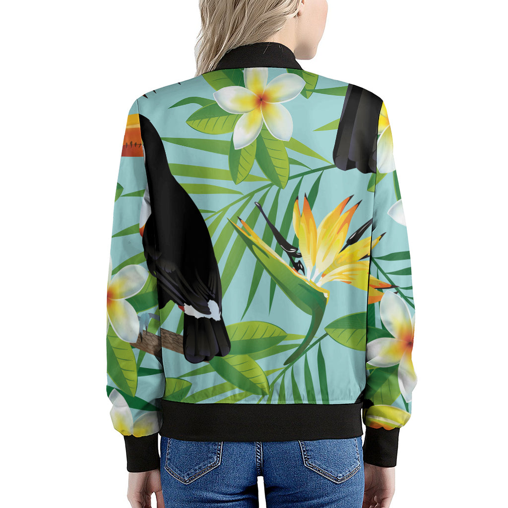 Aloha Keel-Billed Toucan Print Women's Bomber Jacket