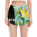 Aloha Keel-Billed Toucan Print Women's Split Running Shorts