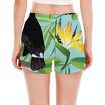 Aloha Keel-Billed Toucan Print Women's Split Running Shorts