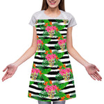 Aloha Skull Striped Pattern Print Adjustable Apron