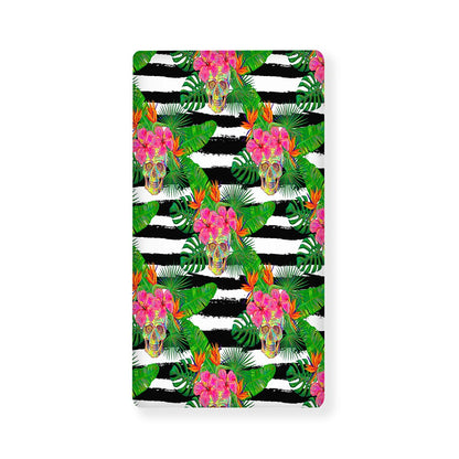 Aloha Skull Striped Pattern Print Baby Crib Sheet