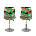 Aloha Skull Striped Pattern Print Bar Stool Covers