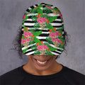 Aloha Skull Striped Pattern Print Baseball Cap