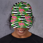 Aloha Skull Striped Pattern Print Baseball Cap