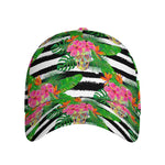 Aloha Skull Striped Pattern Print Baseball Cap