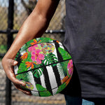 Aloha Skull Striped Pattern Print Basketball