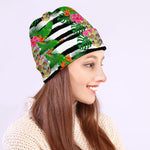 Aloha Skull Striped Pattern Print Beanie