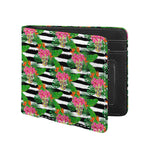 Aloha Skull Striped Pattern Print Bifold Wallet