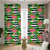 Aloha Skull Striped Pattern Print Blackout Pencil Pleat Curtains