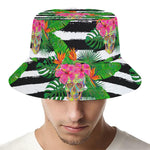 Aloha Skull Striped Pattern Print Bucket Hat