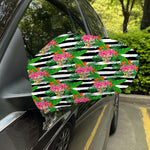 Aloha Skull Striped Pattern Print Car Side Mirror Covers