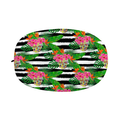 Aloha Skull Striped Pattern Print Car Side Mirror Covers