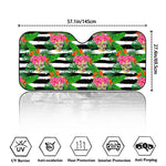 Aloha Skull Striped Pattern Print Car Windshield Sun Shade