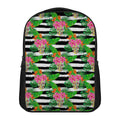 Aloha Skull Striped Pattern Print Casual Backpack