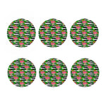Aloha Skull Striped Pattern Print Coaster Set