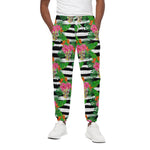 Aloha Skull Striped Pattern Print Cotton Pants
