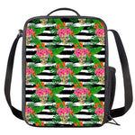 Aloha Skull Striped Pattern Print Crossbody Lunch Bag