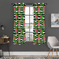 Aloha Skull Striped Pattern Print Grommet Curtain Panels
