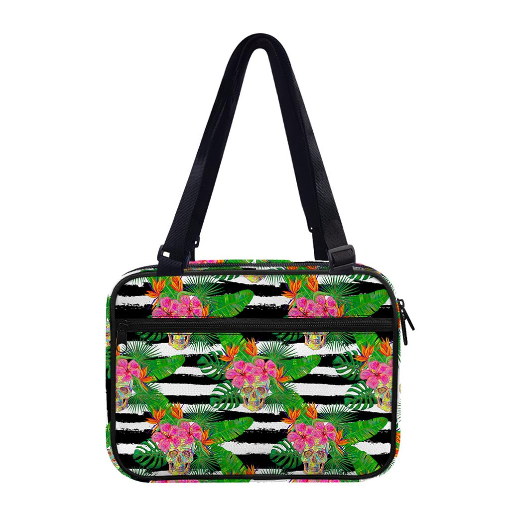 Aloha Skull Striped Pattern Print Double Strap Bible Bag