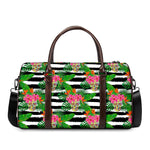Aloha Skull Striped Pattern Print Duffle Bag