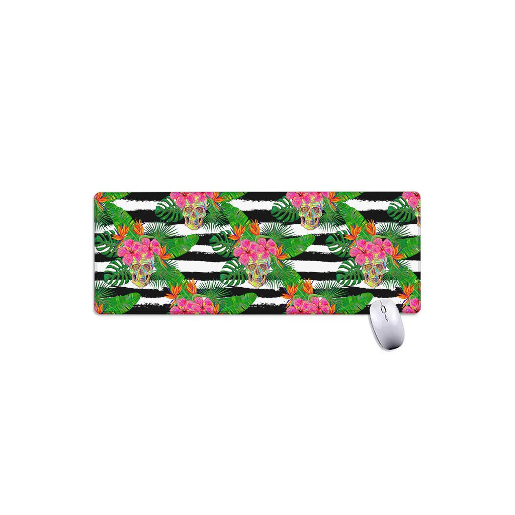 Aloha Skull Striped Pattern Print Extended Mouse Pad