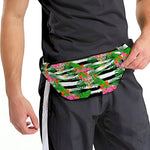 Aloha Skull Striped Pattern Print Fanny Pack