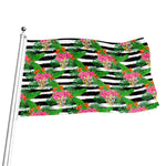 Aloha Skull Striped Pattern Print Flag