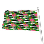 Aloha Skull Striped Pattern Print Flag