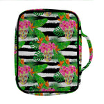 Aloha Skull Striped Pattern Print Front Pocket Bible Bag