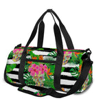 Aloha Skull Striped Pattern Print Gym Bag