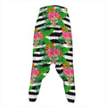 Aloha Skull Striped Pattern Print Hammer Pants