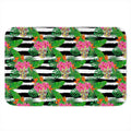 Aloha Skull Striped Pattern Print Indoor Door Mat