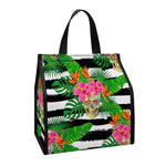 Aloha Skull Striped Pattern Print Insulated Lunch Tote