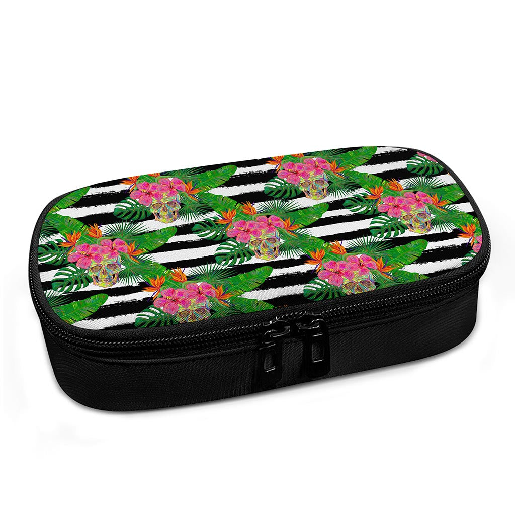 Aloha Skull Striped Pattern Print Insulin Cooler Travel Case