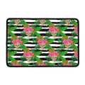 Aloha Skull Striped Pattern Print Kitchen Mat