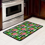 Aloha Skull Striped Pattern Print Kitchen Mat