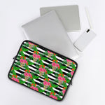 Aloha Skull Striped Pattern Print Laptop Sleeve