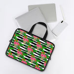 Aloha Skull Striped Pattern Print Laptop Sleeve With Handle